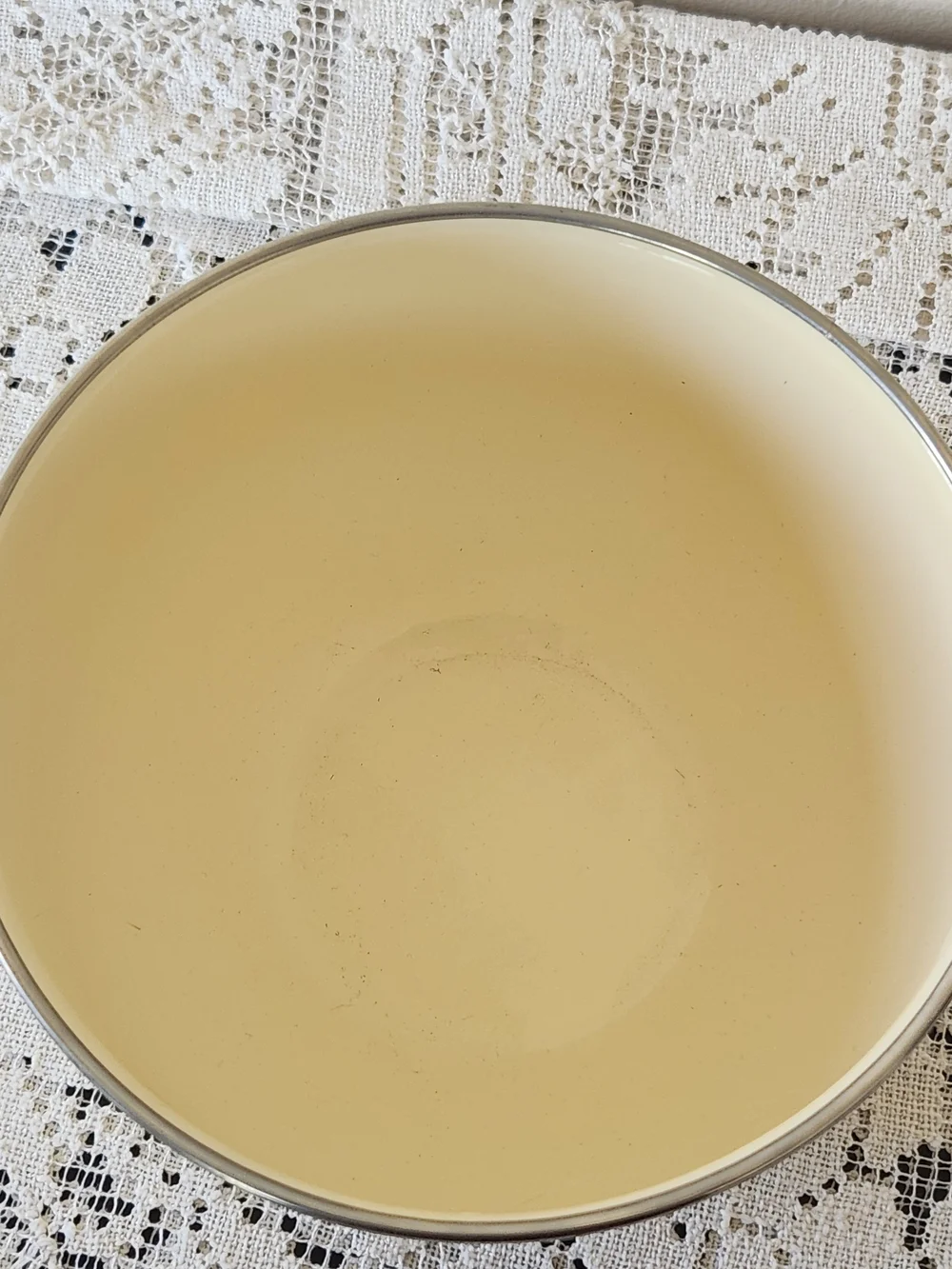 Cream Ceramic Planter with Floral Motif